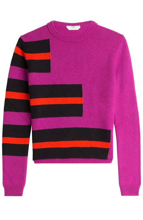 fendi jumper yellow eyes|fendi high low cashmere jumper.